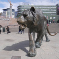 Life-size outdoor bronze bengal large tiger statue